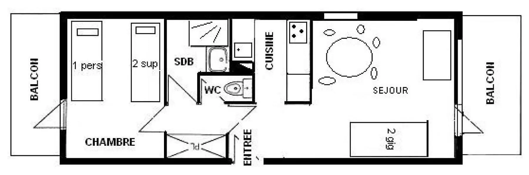 Residence Le Belvedere - 2 Pieces 5 Pers - Le Belvedere - Plagne Villages Mae-1714 La Plagne